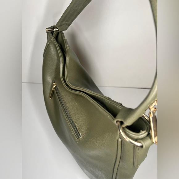 CHARMING CHARLIE Olive green tassel accent shoulder bag - Picture 8 of 13